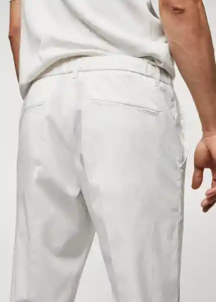 Pantalón Trevi Blanco Talla 44 Hombre Mango