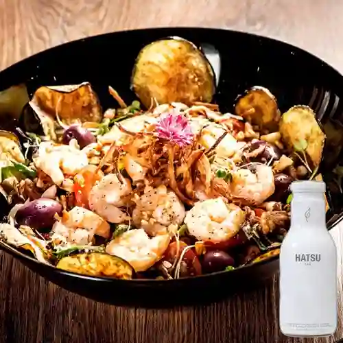 Combo Ensalada Mediterranea + Te Hatsu Blanco 400 ml