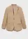 Blazer Americana Amalfi Beige Talla 56 Hombre Mango