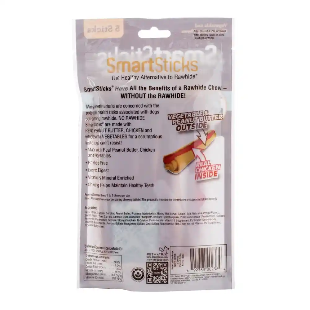 Smartsticks Snack de Mantequilla de Maní para Perro