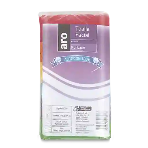 Aro Toalla Facial Colores Surtidos 30-30 cm
