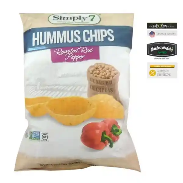 Simply 7 Chips Hummus Pimiento Rojo Asado