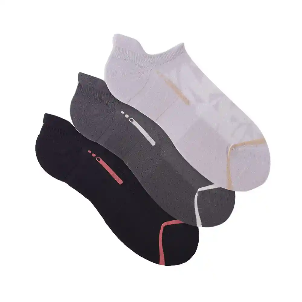 Medias Deportivas Tobilleras Femenino Running X3 Punto Blanco Talla 9-11