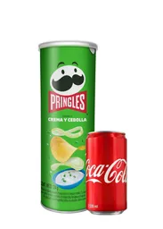 Oferta Crujientes Papa Crema Cebolla Bebida Coca Pringles