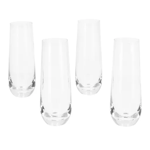 Set 4 Vasos De Vidrio Champaña Transparente 0001