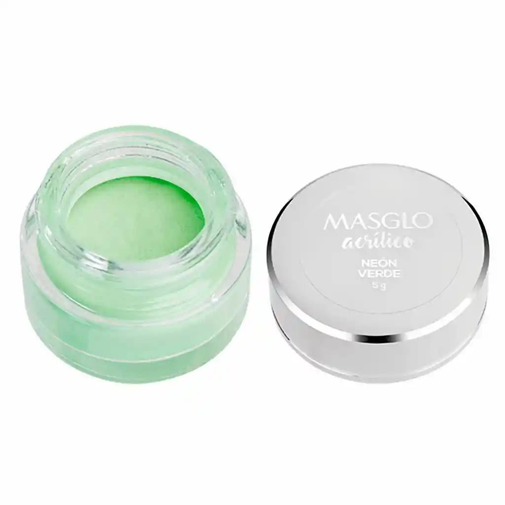 Masglo Polvo Acrílico Neón Verde 5 g