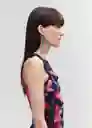 Pendiente Hortensi Azul Talla 99 Mujer Mango