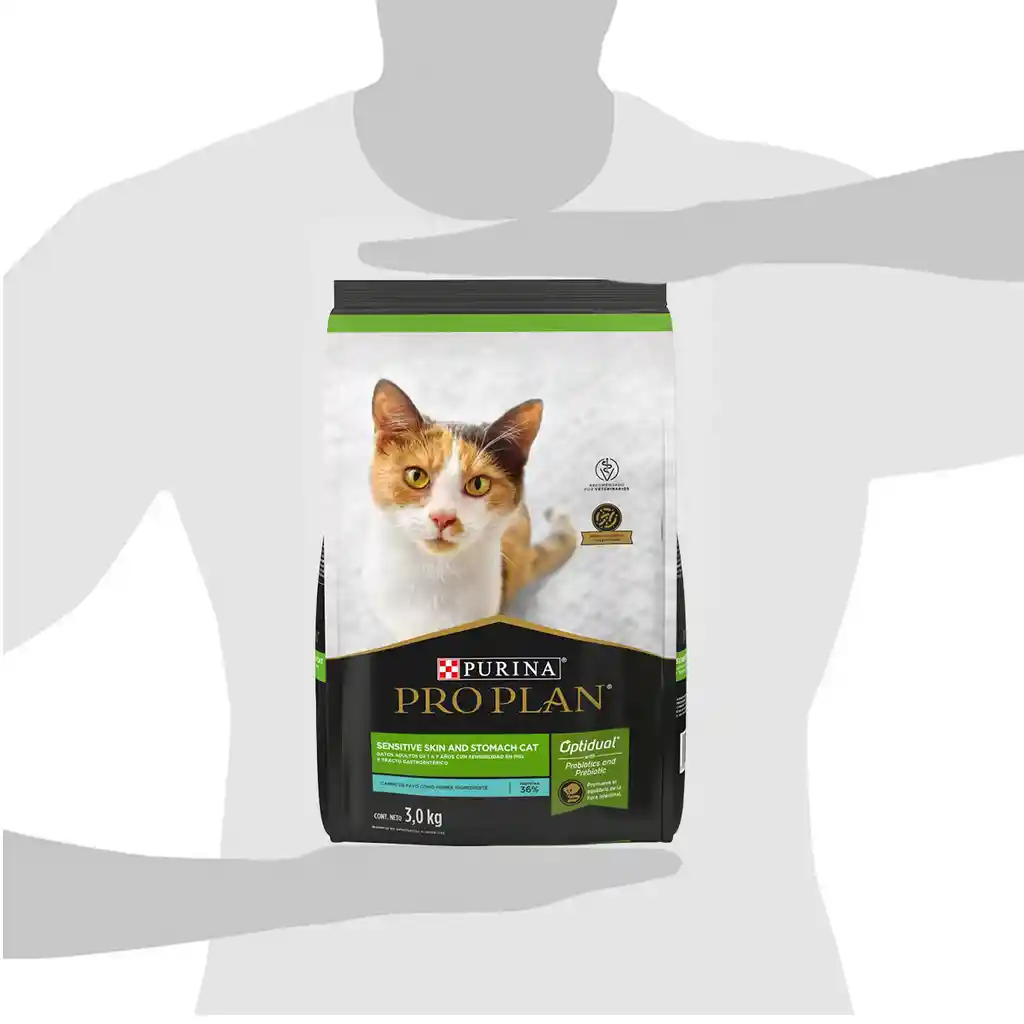 Comida para Gatos Adultos con piel y estomago sensible Purina Pro Plan x 3,0 kg
