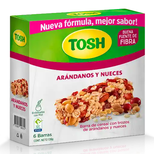 Tosh Barra de Cereal con Arándanos y Nueces
