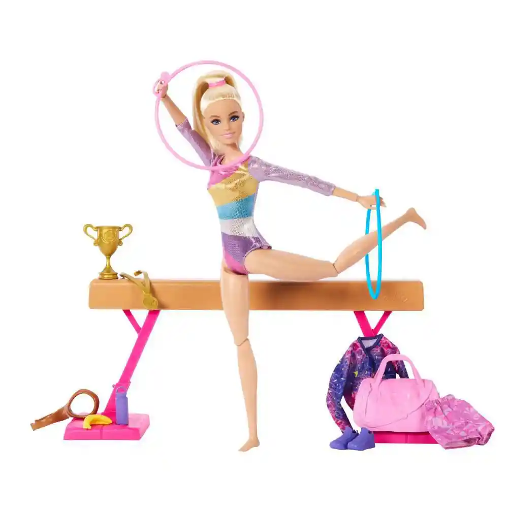Barbie Muñeca Gimnasta Cabello Rubio