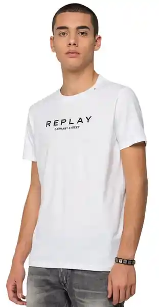 Replay Camiseta Basic Jersey 30/1 Hombre Color Blanco Talla XL