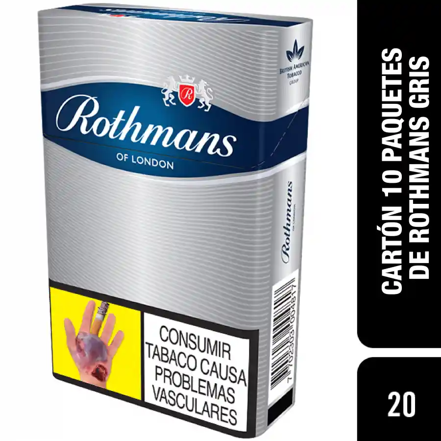 Rothmans Cigarrillo Gris London