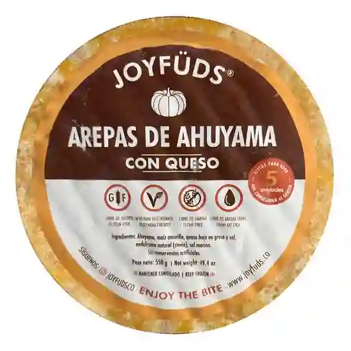 Joyfüds Arepas de Ahuyama con Queso Listas para Asar