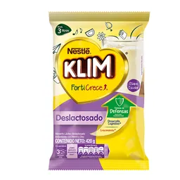 Alimento Lácteo deslactosado KLIM FortiCrece bolsa x 420gr