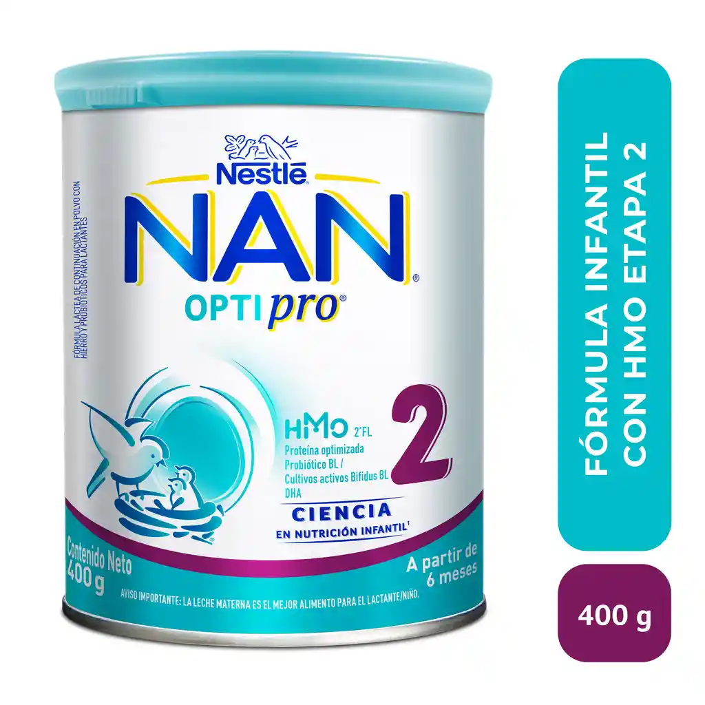 Fórmula infantil NAN OPTIPRO 2 x 400g