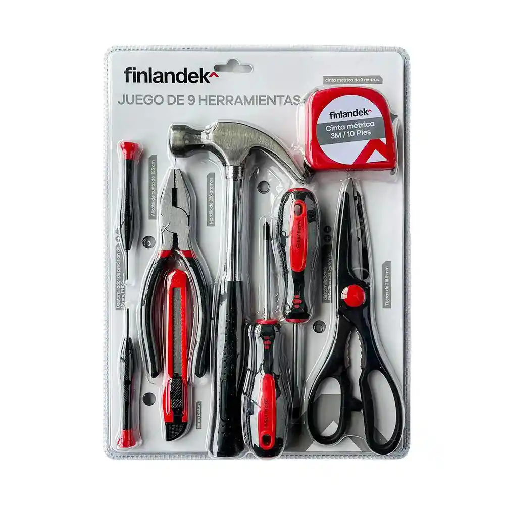 Set de Herramienta 9 Piezas Finlandek Tw-112305