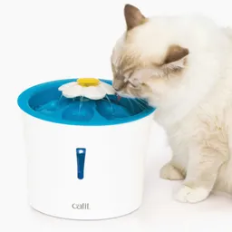 Catit Fuente de Agua Para Gato Con Flor y Luz Led Azul