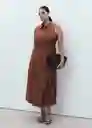 Vestido Show Marrón Talla M Mujer Mango