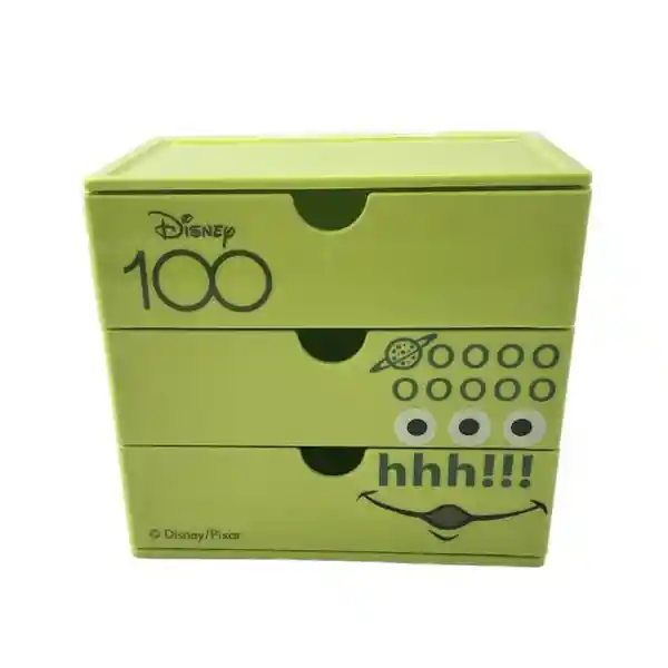 Organizador de Plástico 100 Smile Faces Alien Verde Miniso