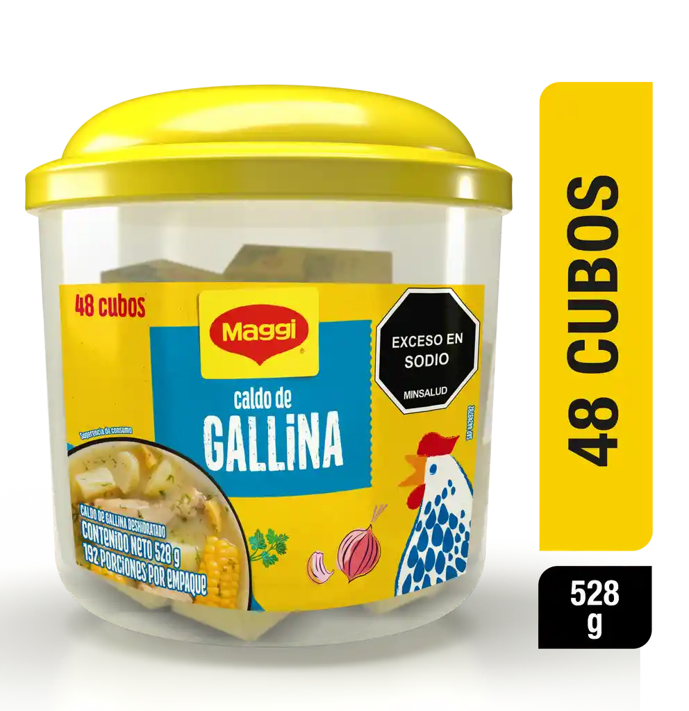 Maggi Caldo de Gallina x 12 cubos x 132g caja