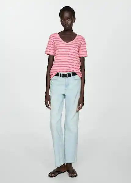 Camiseta Chalapi Rosa Talla M Mujer Mango