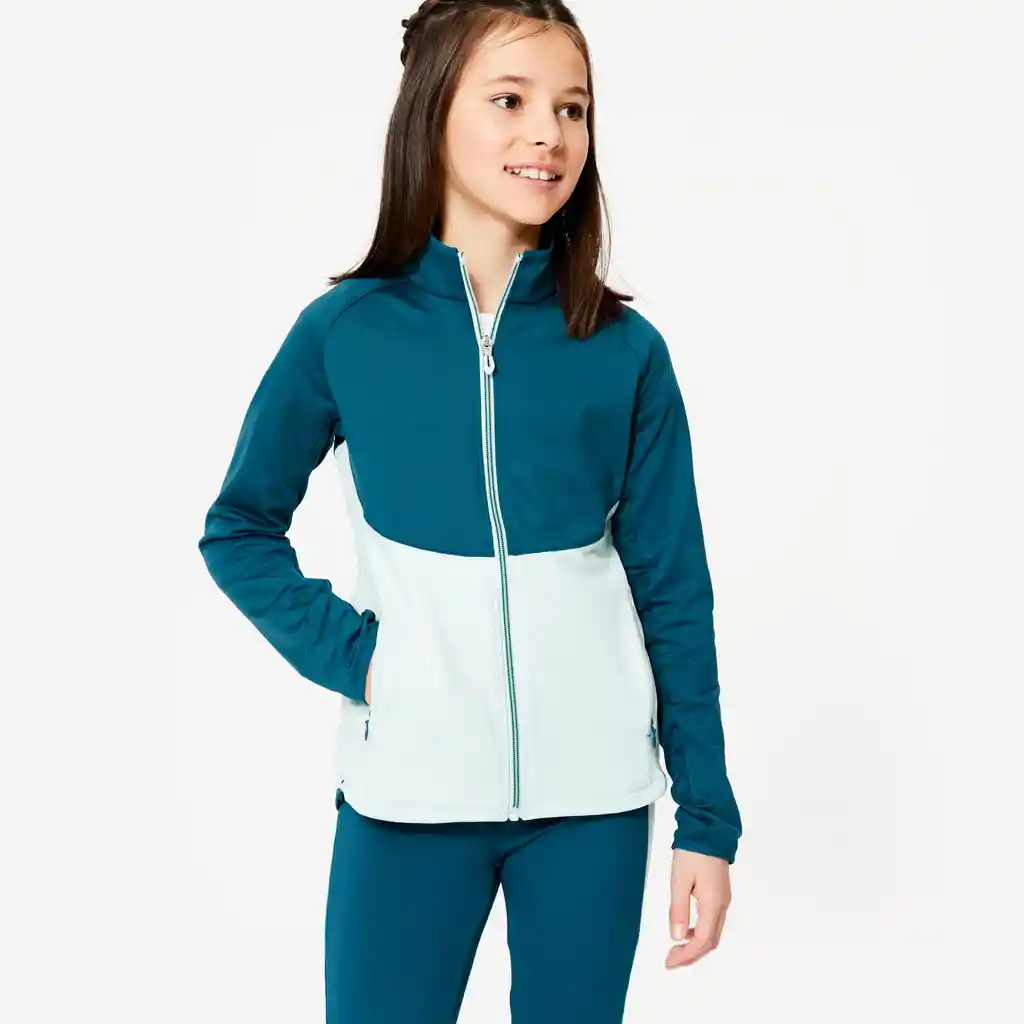 Chaqueta Deportiva Ajustada Niños Azul-verde