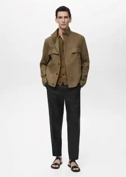 Chaqueta Anton Khaki Talla S Hombre Mango