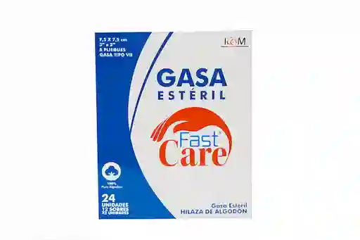 Fast Care Gasa Estéril 3" × 3"