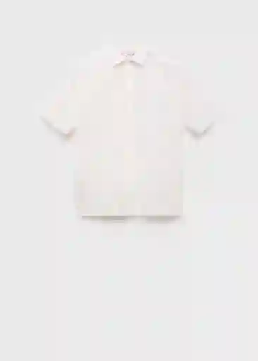 Camisa Ants Blanco Talla M Hombre Mango