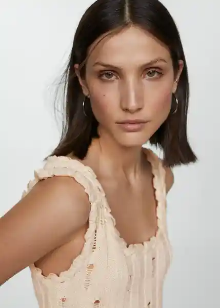 Top Crew Offwhite Talla S Mujer Mango