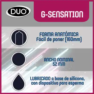 Duo Preservativos G-Sensation