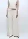Pantalón Romina Crudo Talla 40 Mujer Mango