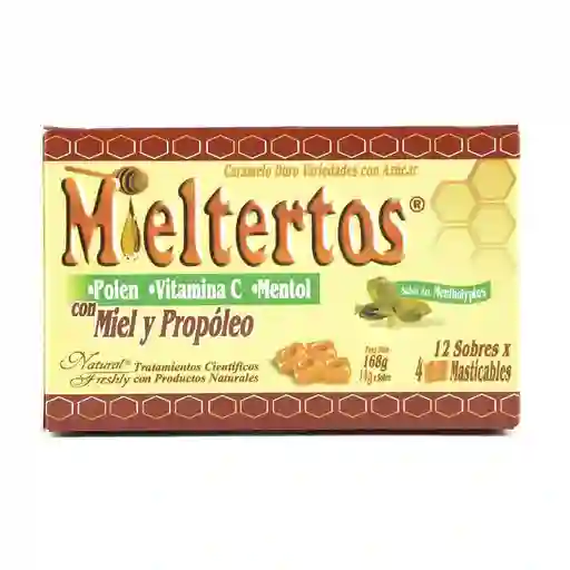 Mieltertos Con 4 Caramelo Duros Masticables X 2 Sobres