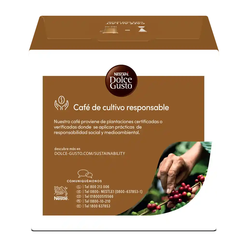 Cápsulas de Café con Leche NESCAFÉ DOLCE GUSTO Au Lait x 100g