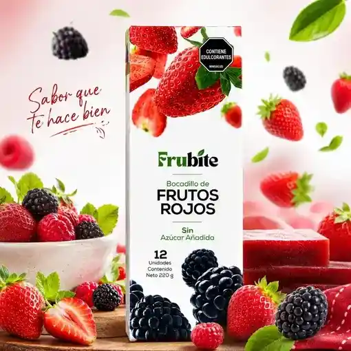 Bocadillo de Frutos Rojos Con Stevia - Frubíte