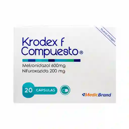 Krodex F Compuesto (600 mg/ 200 mg) 20 Cápsulas