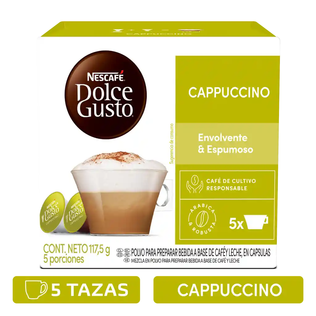 Cápsulas de café NESCAFÉ DOLCE GUSTO Cappuccino x 117,5g