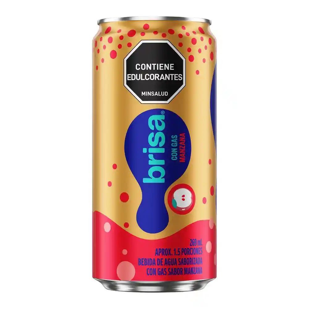 Agua Brisa Bebida Con Gas Sabor a Manzana (269 Ml)