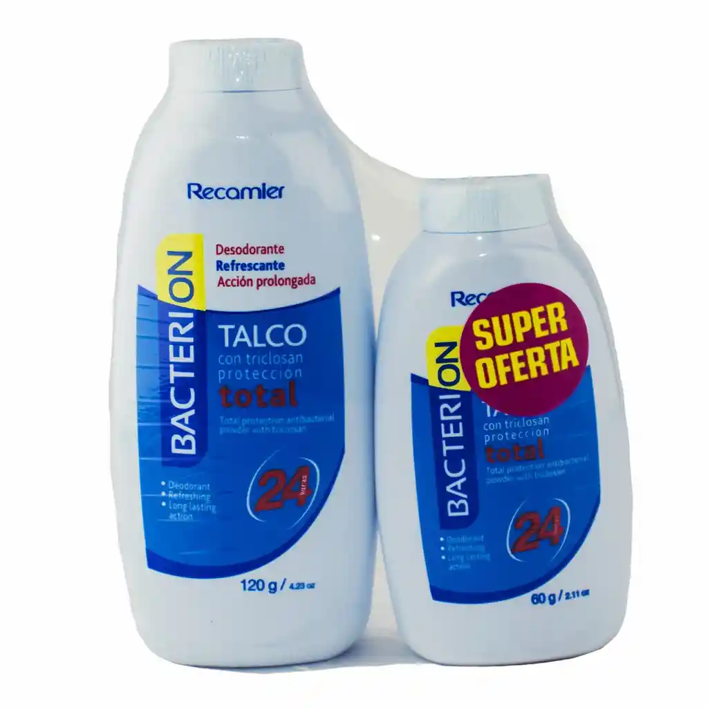 Bacterion Talco Desodorante Antibacterial Protección Total