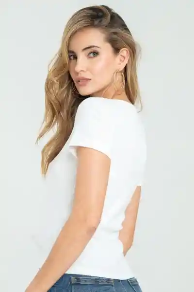 Top Rib Summer Color Blanco Crudo Talla XS Ragged