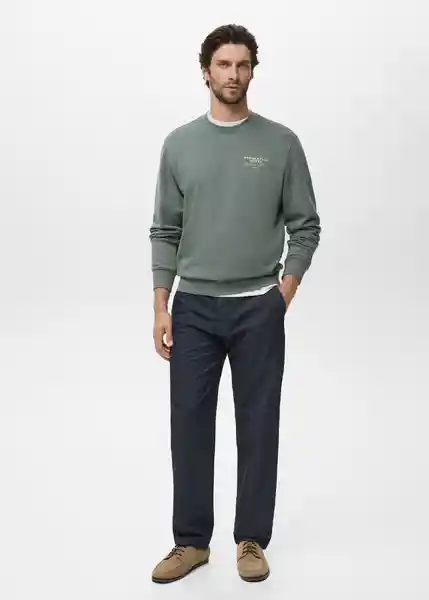 Buzo Sudadera Seoul Verde Talla M Hombre Mango