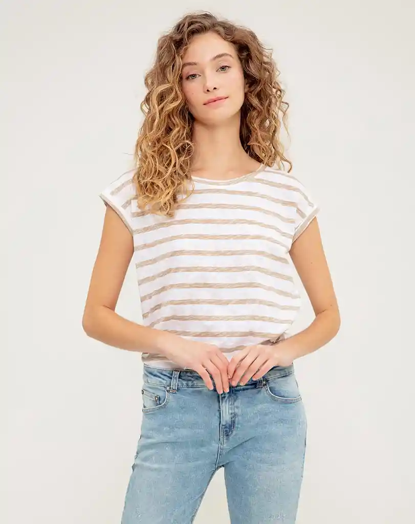 Camiseta Manga Corta en Algodón Femenino Laia Gef Talla Xl