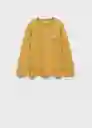 Camiseta Connect Ocre Talla 06 Niños Mango