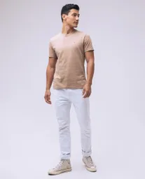 Camiseta Hombre Beige Talla S 840D001 Americanino