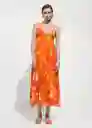 Vestido Alex Naranja Talla M Mujer Mango