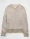 Suéter Tejido Mujer Beige Talla: MEDIUM 1386676 American Eagle