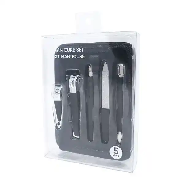 Miniso Set de Manicure Con Cremallera de Mediano Negro