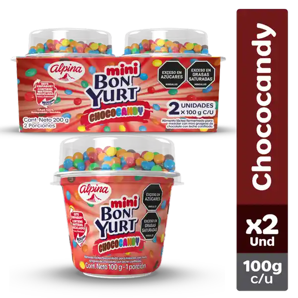 Mini Bon Yurt Alimento Lácteo Bon Yurt Chococandi 200 g