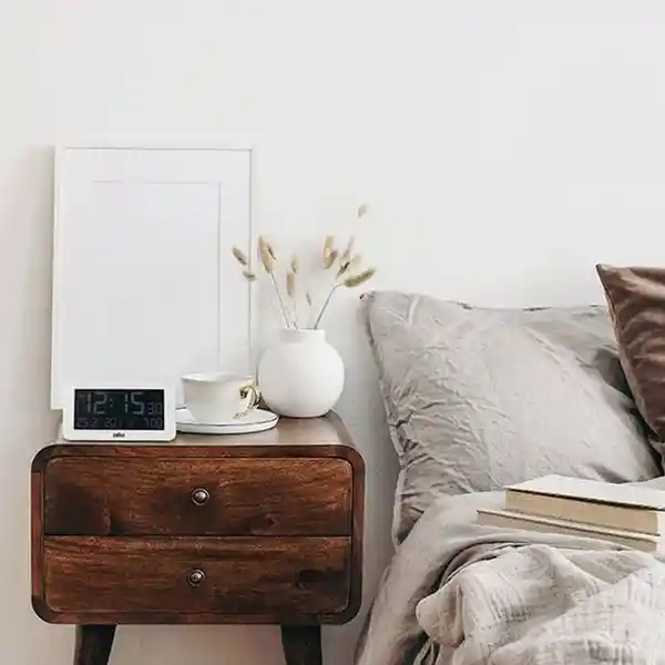 Braun Reloj Despertador Con Temperatura Blanco