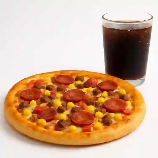 Pizza Texmex +Bebida 250 ml
